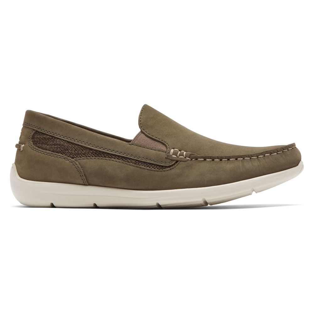 Rockport Mens Cullen Venetian - Slip-On Dark Olive - JCL204589